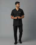 Men’s Classic Scrub Set - Black - Customized Embroidery