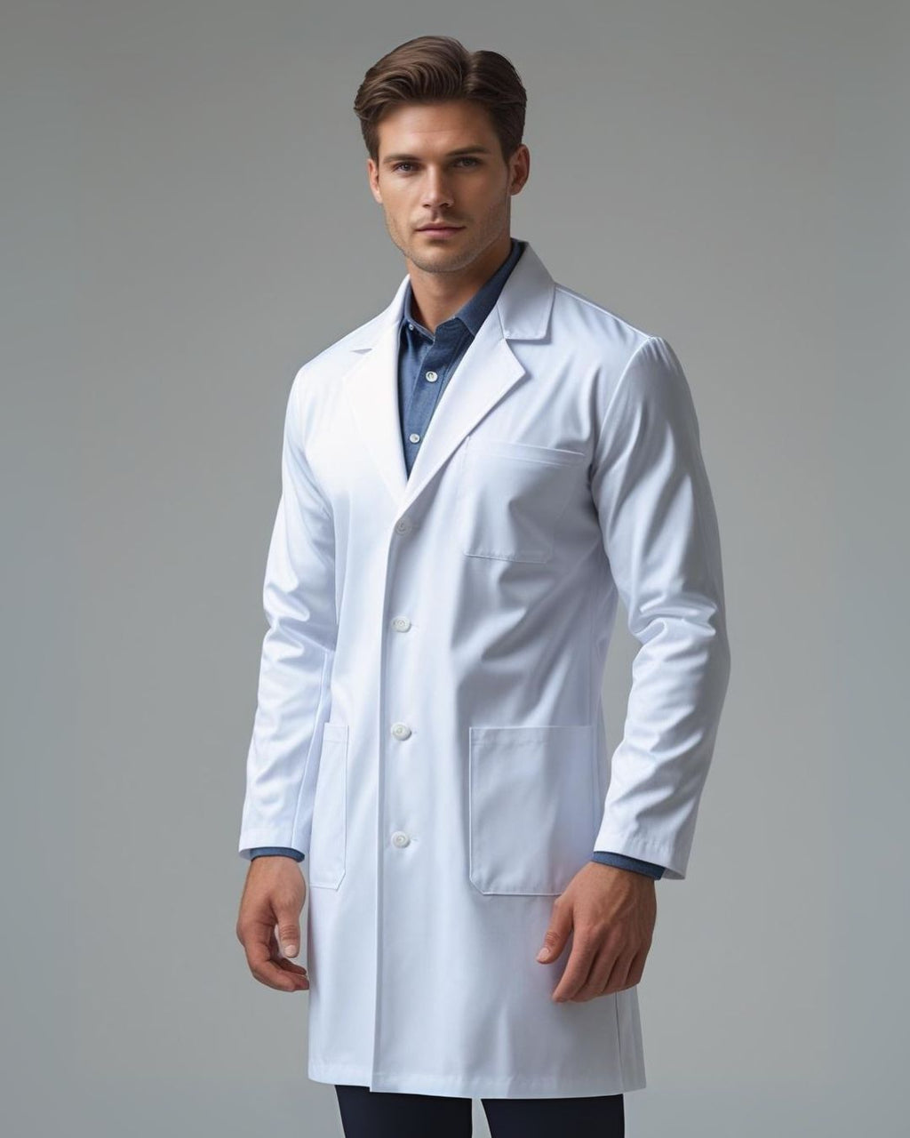 Men’s Classic Lab Coat - Customized Embroidery