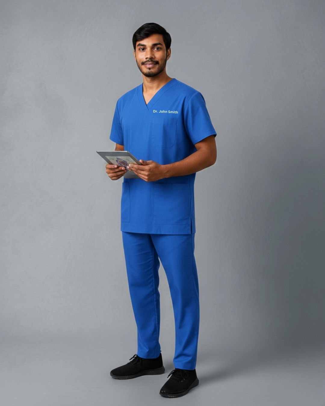 Men’s Classic Scrub Set - Royal Blue - Customized Embroidery