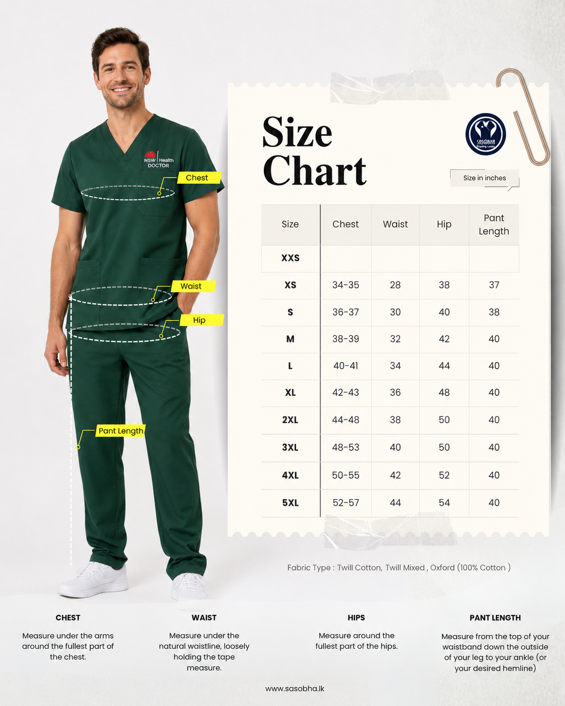 NSW Health Doctor Men’s Classic Scrub Set