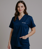 Women’s Classic Scrub Top - Navy Blue