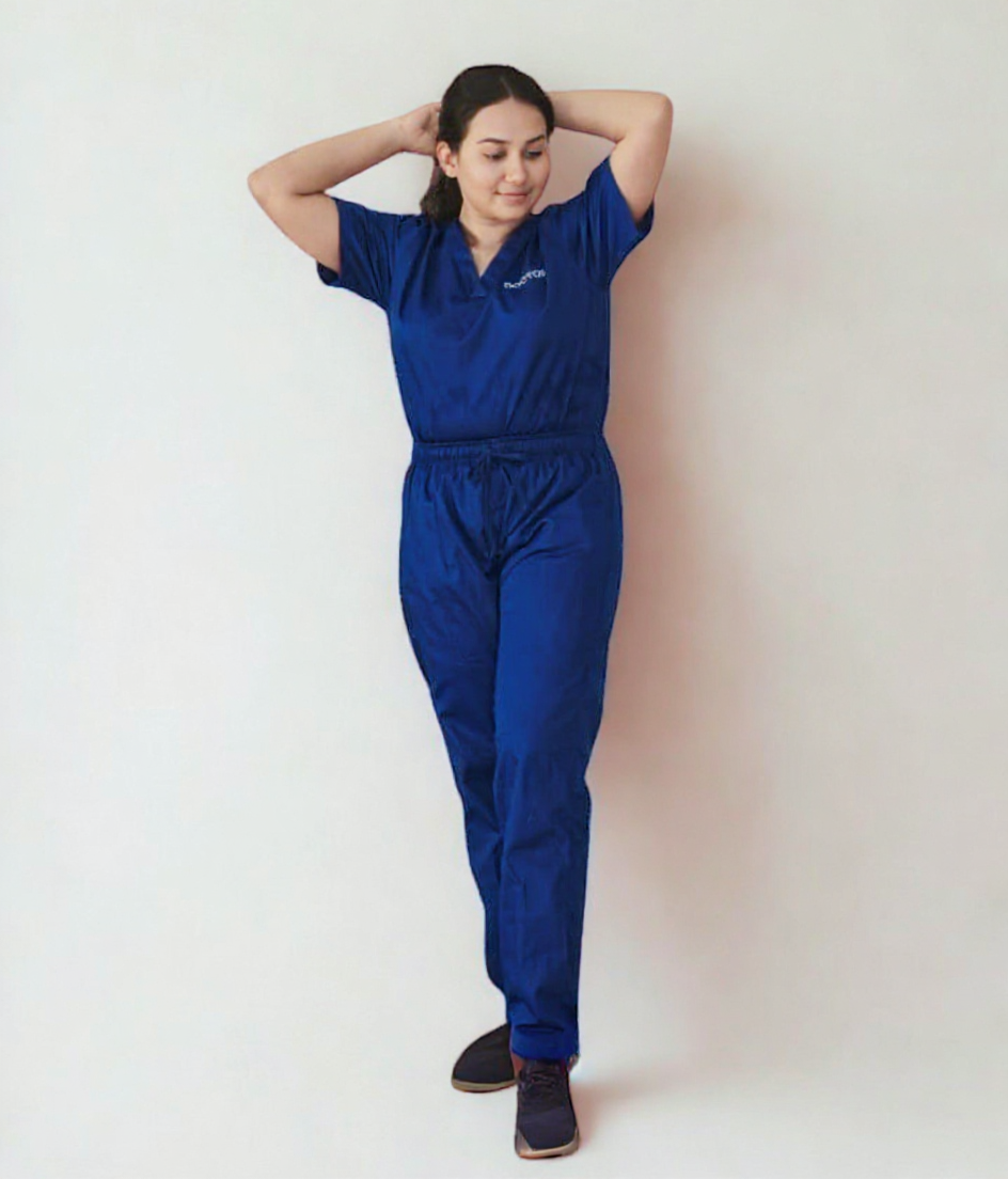 Women’s Classic Scrub Set - Royal Blue - Customized Embroidery