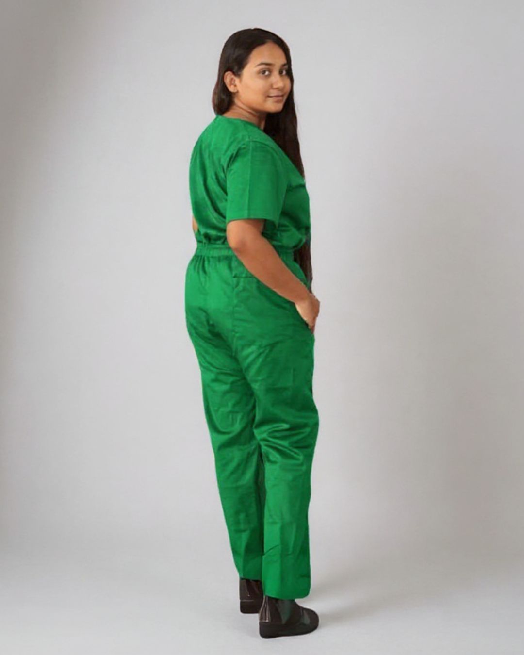 Women’s Classic Scrub Set - Hunter Green - Customized Embroidery