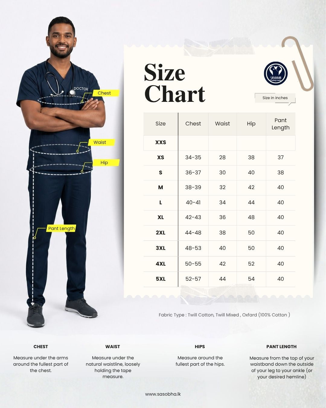 Men’s Classic Scrub Set - Navy Blue